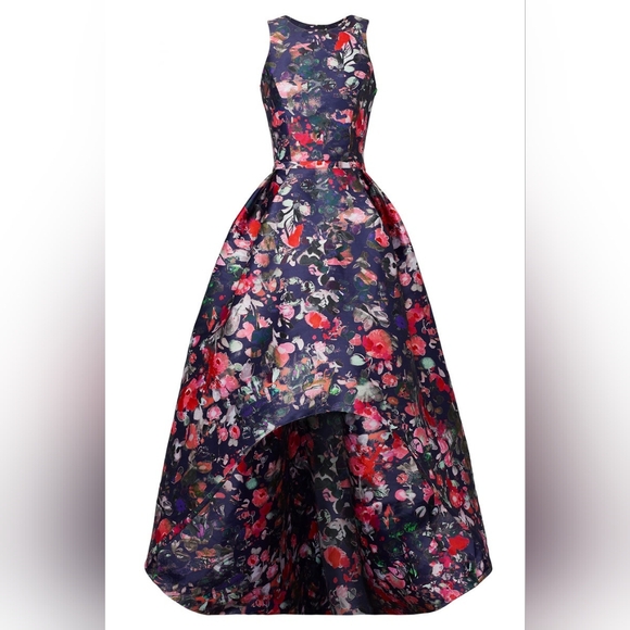 ML MONIQUE LHUILLIER Jadore Gown high to low dress gown NWT Sz 4 - Picture 4 of 11